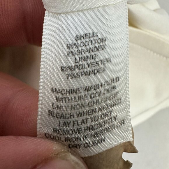 White House Black Market White Button-Front Belted Dress Size 00 - Picture 6 of 7